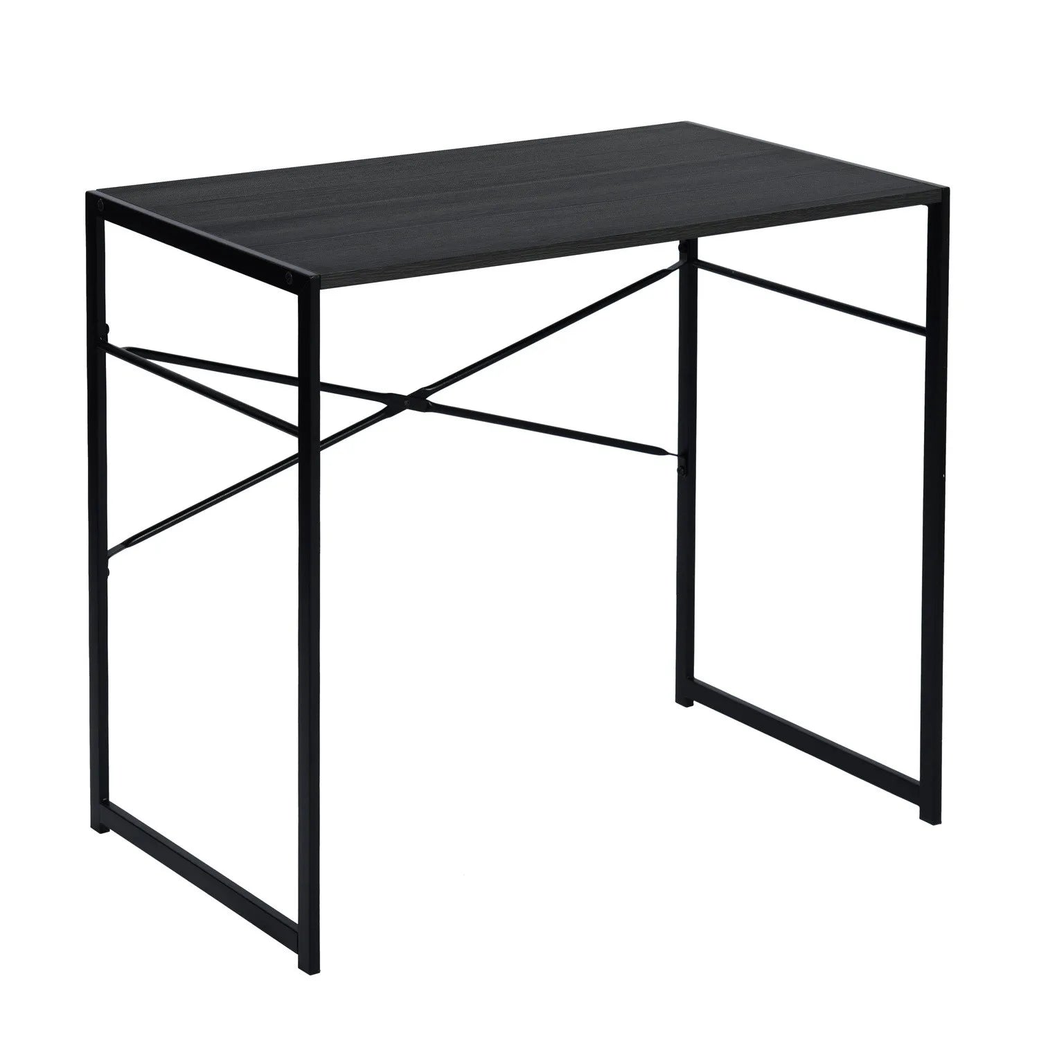 HMS 39" Brown and Black Wood and Metal Computer Desk - Loft&Timber