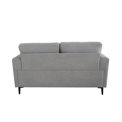 HMS 61" Light Gray Black Linen Loveseat - Loft&Timber