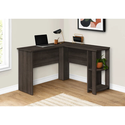 HMS 47" Brown Wood Corner Computer Desk - Loft&Timber