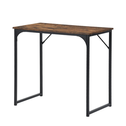 HMS 32" Brown and Black Wood and Metal Computer Desk - Loft&Timber