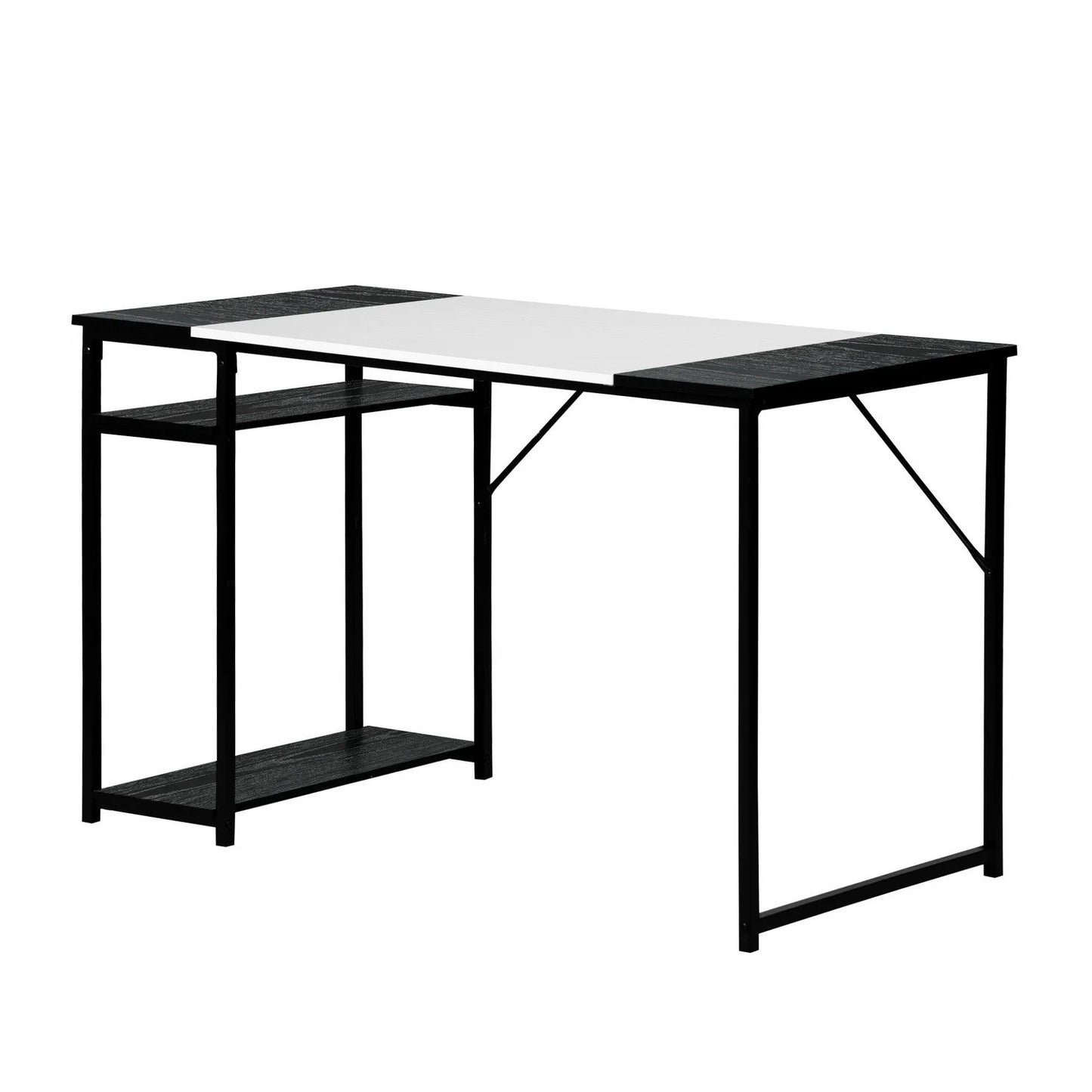 HMS 47" Black and White H-Shape Computer Desk - Loft&Timber
