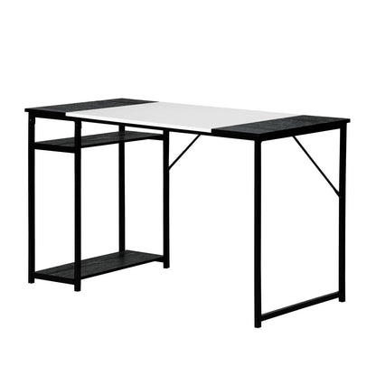 HMS 47" Black and White H-Shape Computer Desk - Loft&Timber