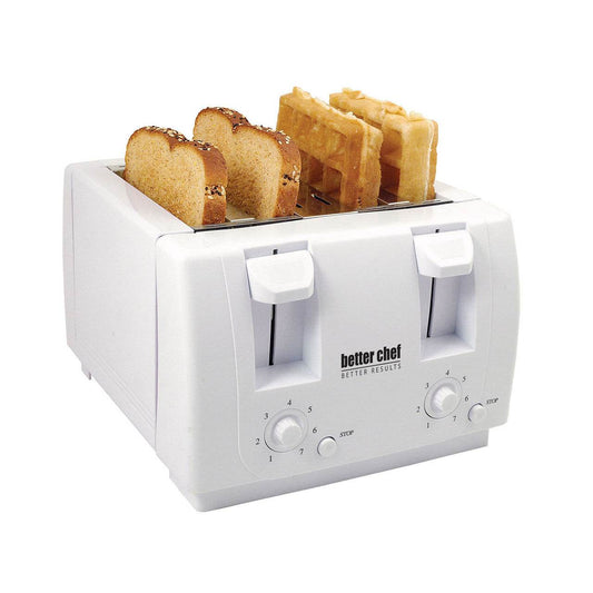 Better Chef 4 Slice Dual-Control Toaster in White - Loft&Timber