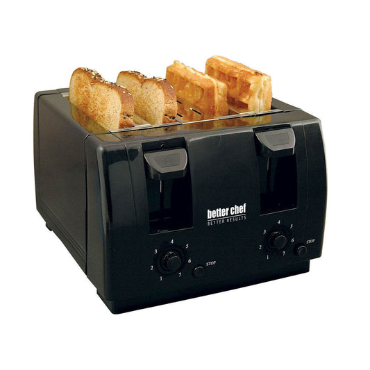 Better Chef 4 Slice Dual Control Toaster in Black - Loft&Timber
