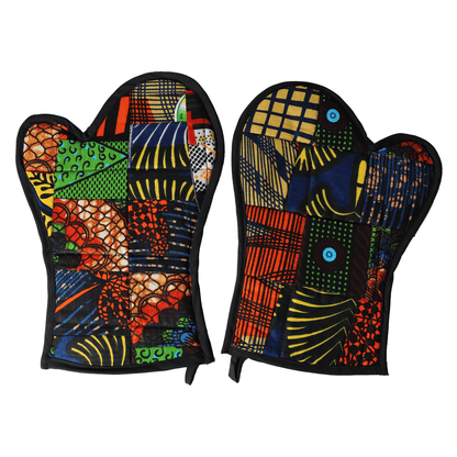 Oven Mitts Kitenge Patch | Hand Sewn - Loft&Timber