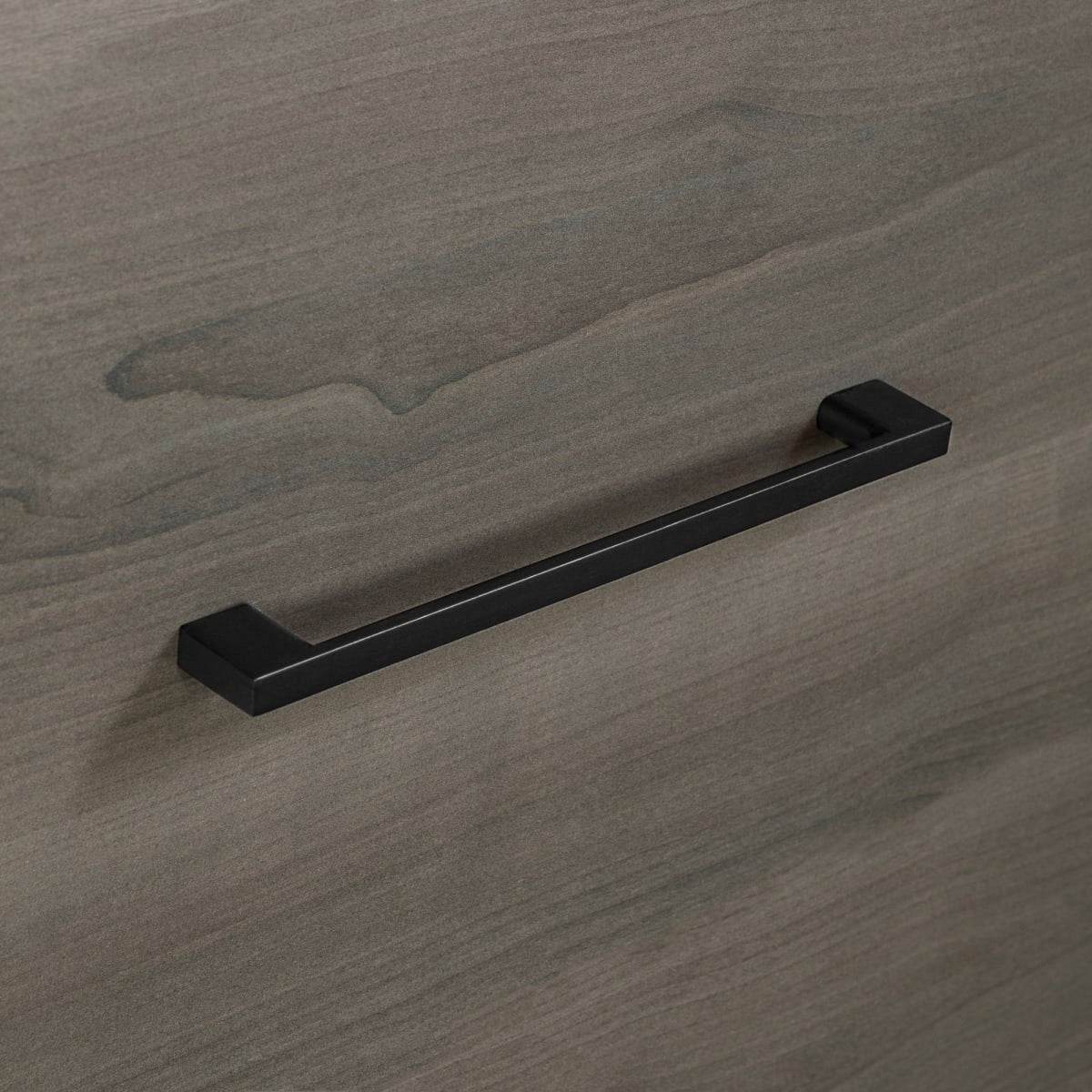 Modern Grey 2 Drawer Nightstand Cubby Storage Shelf - Loft&Timber