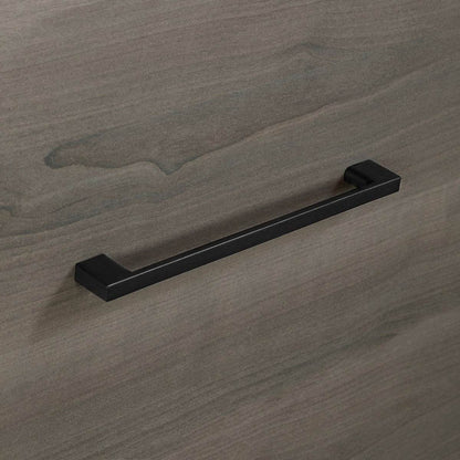 Modern Grey 2 Drawer Nightstand Cubby Storage Shelf - Loft&Timber