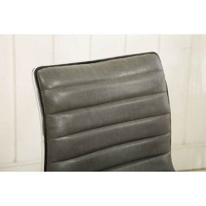 Heavy Duty Gray Channel-Tufted Conference Chair - Loft&Timber