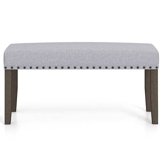 42.5 Inch Upholstered Entryway Bench End of Bed Bench-Gray - Loft&Timber