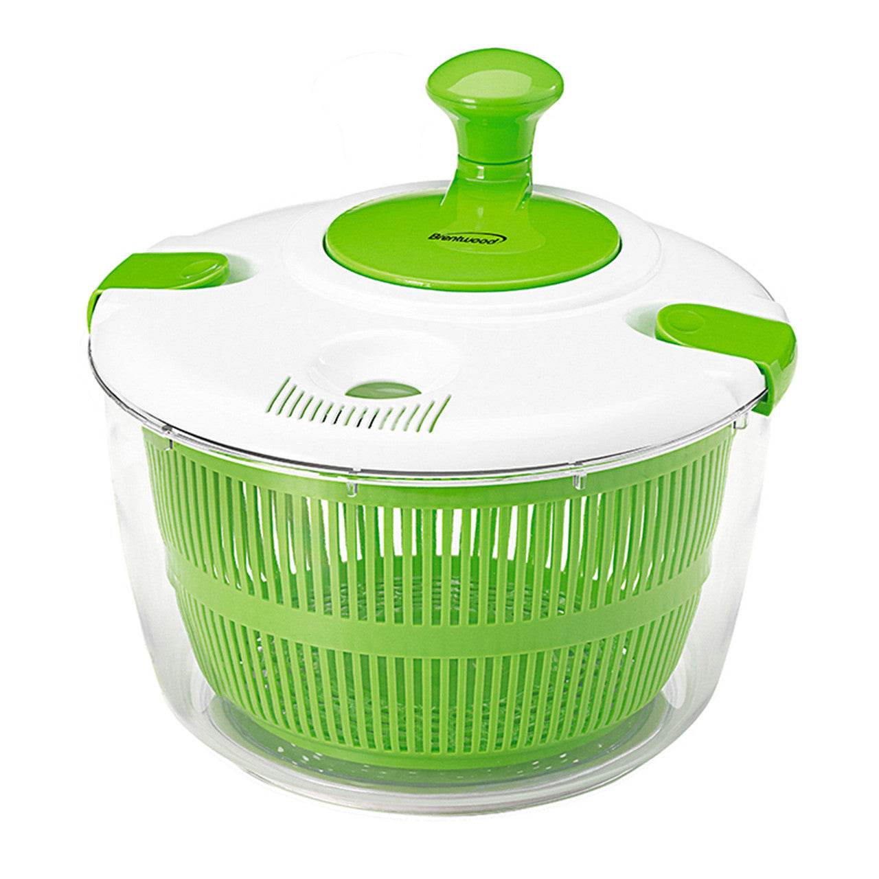 Brentwood 5 Quart Salad Spinner with Serving Bowl in Green - Loft&Timber