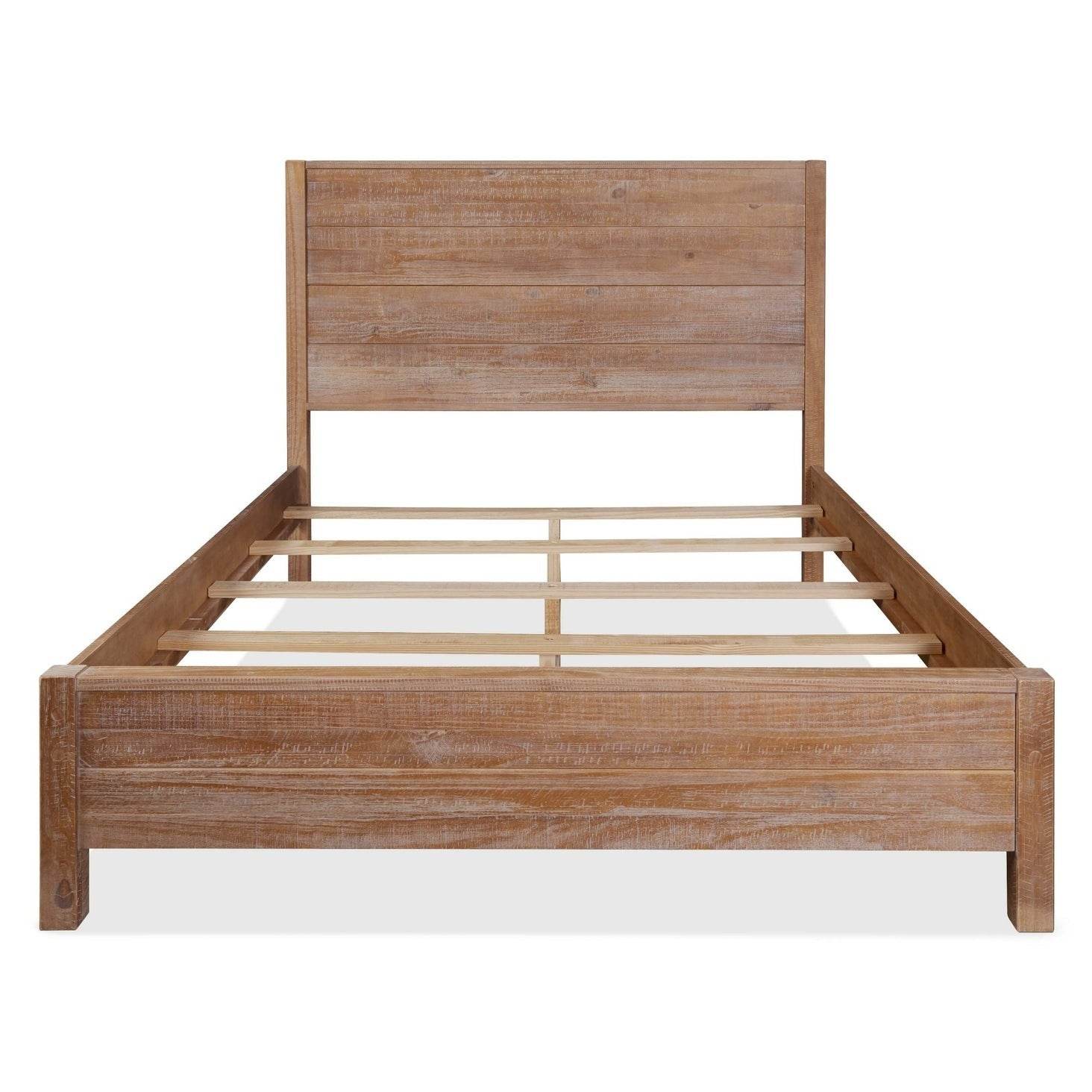 FarmHome Rustic Solid Pine Platform Bed in King Size - Loft&Timber