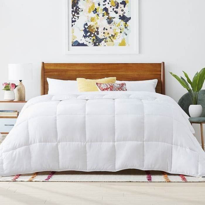 King Size Cozy All Seasons Plush White Polyester Down Alternative Comforter - Loft&Timber