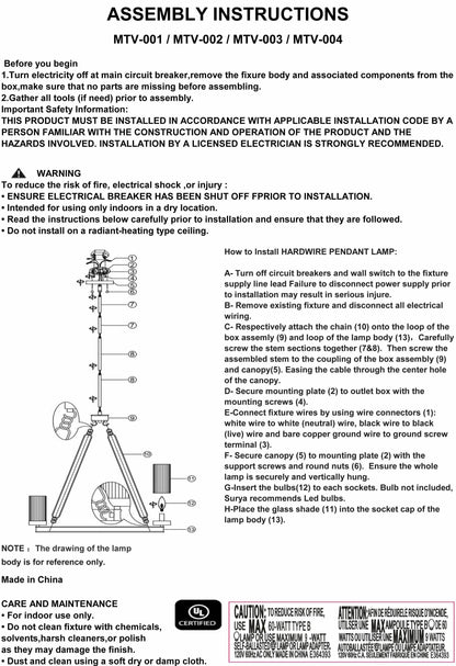 Kaufering Chandelier - Loft&Timber