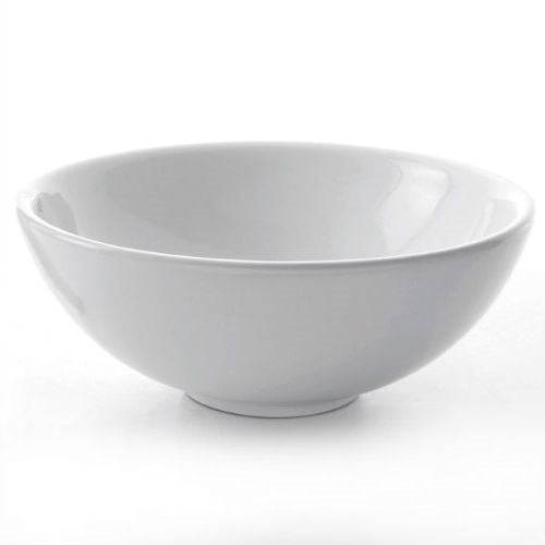 White Ceramic Round Bowl Style Vessel Bathroom Sink with 1.75-inch Drain Opening - Loft&Timber