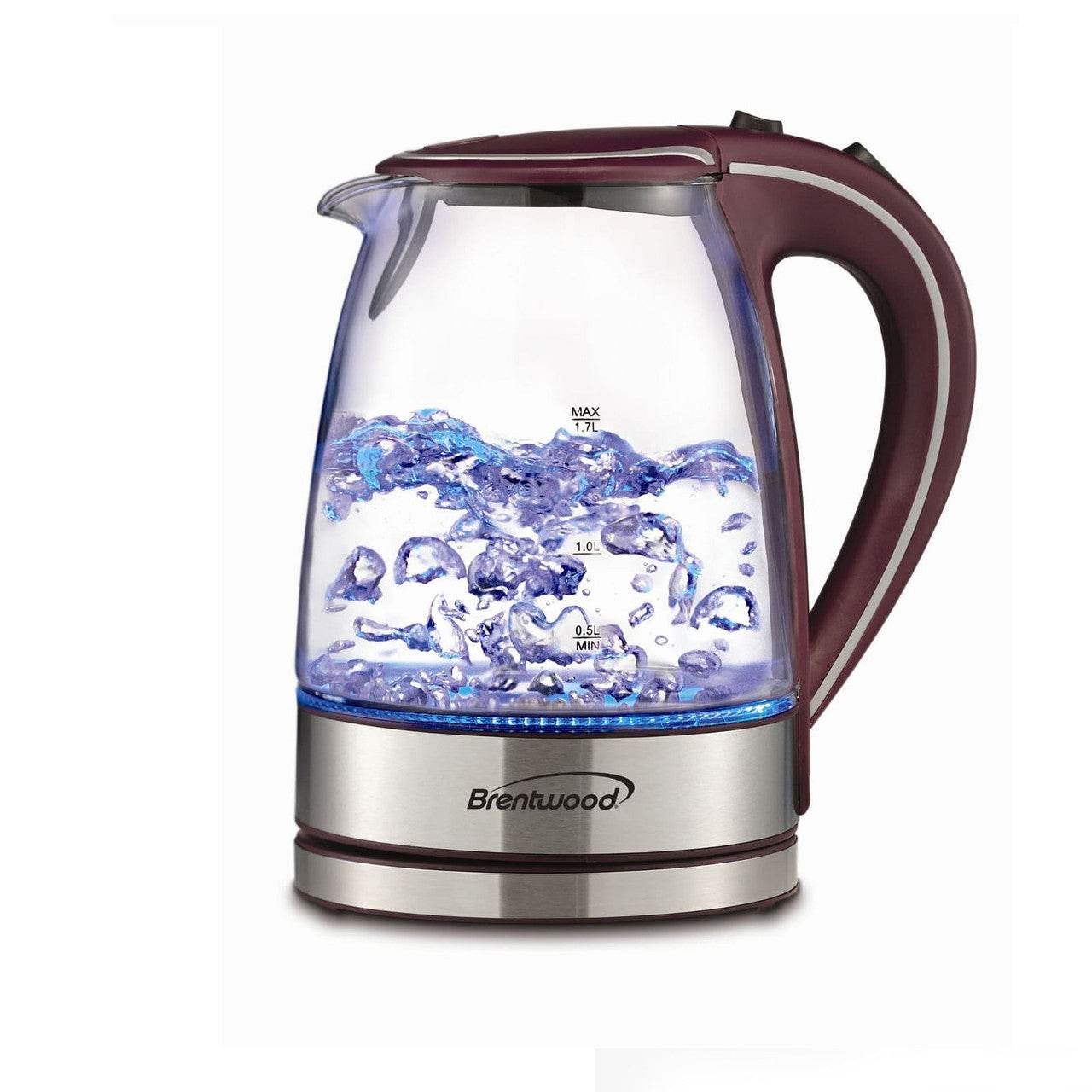 Brentwood 1.7-Liter Tempered Glass Tea Kettle in Purple - Loft&Timber