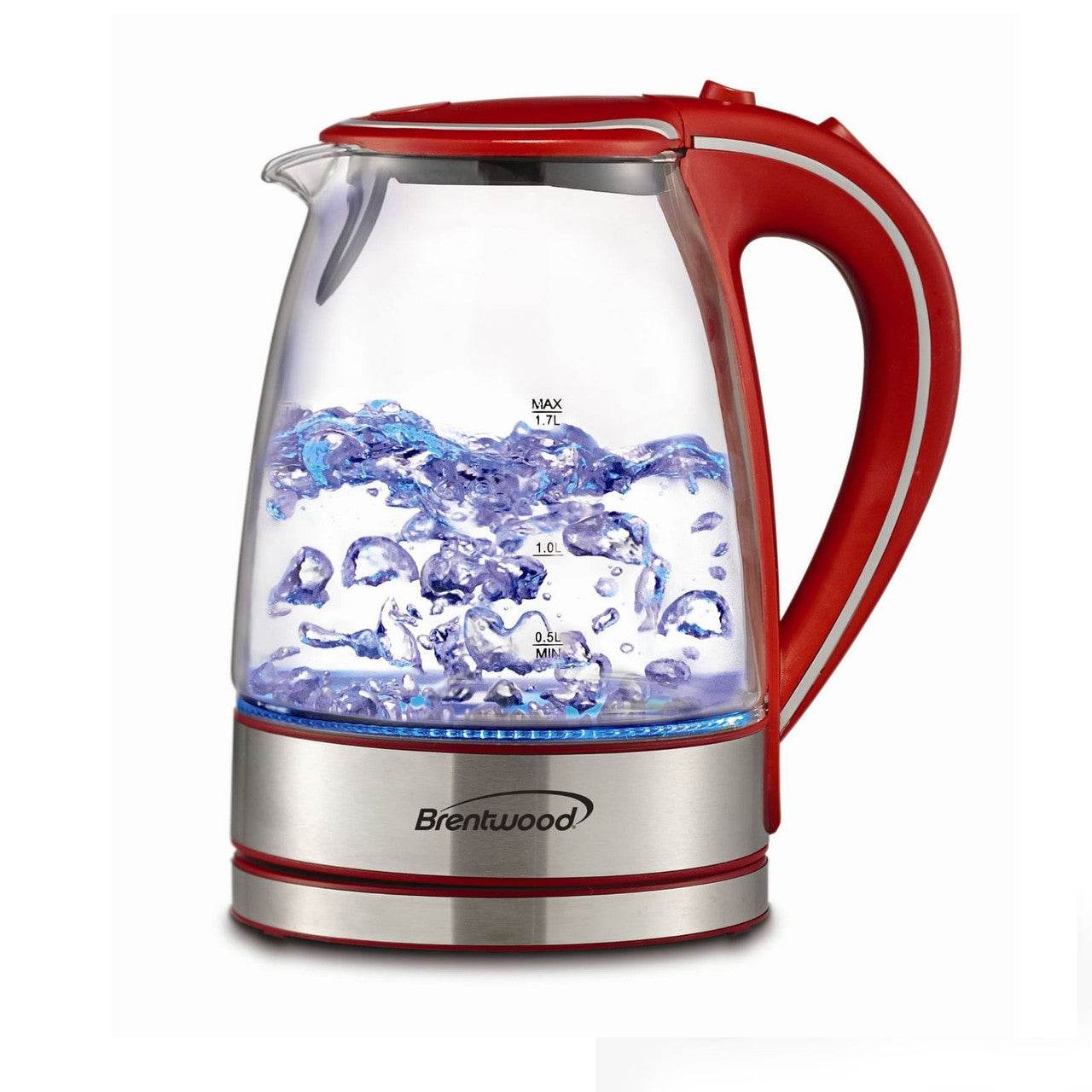 Brentwood Tempered Glass Tea Kettles, 1.7-Liter, Red - Loft&Timber