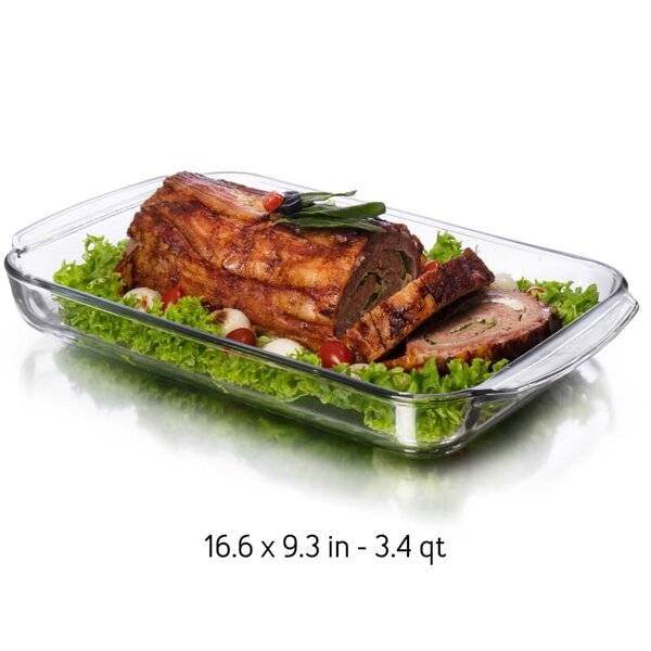 3 Piece Transparent Glass Casserole Baking Dish Set - Loft&Timber