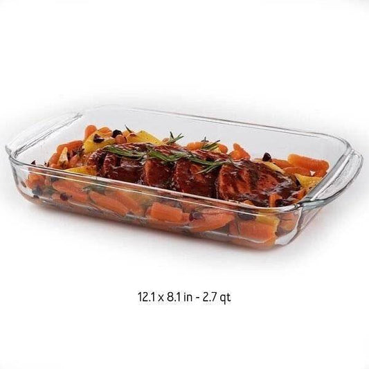 3 Piece Transparent Glass Casserole Baking Dish Set - Loft&Timber
