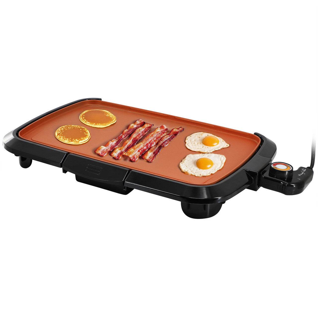 MegaChef 16 Inch Electric Grill in Black with Copper Coating - Loft&Timber