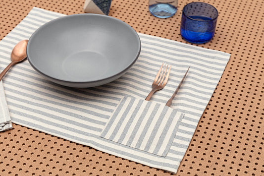 Placemats with Pocket, Set of 4 - Denim - Loft&Timber