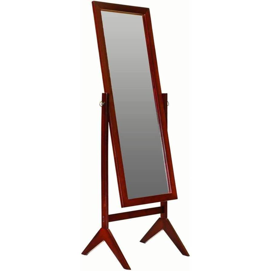 Modern Full Length Freestanding Bedroom Floor Cheval Mirror in Cherry - Loft&Timber