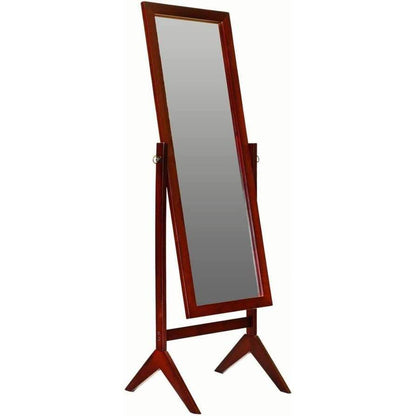 Modern Full Length Freestanding Bedroom Floor Cheval Mirror in Cherry - Loft&Timber