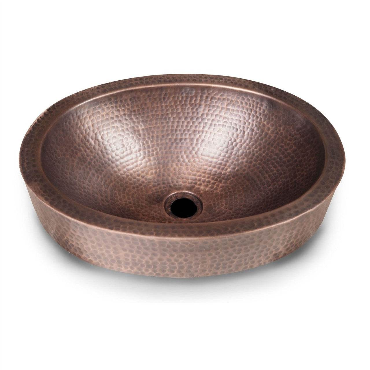 Oval Hammered Copper Bathroom Sink Drop-in or Vessel - Loft&Timber