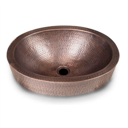 Oval Hammered Copper Bathroom Sink Drop-in or Vessel - Loft&Timber