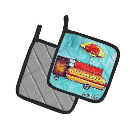 Hot Dog Cart Pair of Pot Holders - Loft&Timber