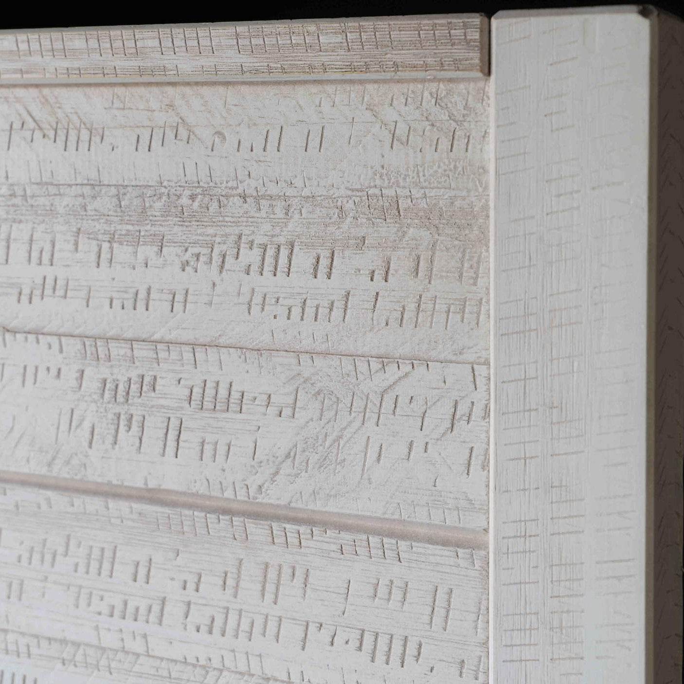 FarmHome Off White Solid Pine Platform Bed in Queen Size - Loft&Timber