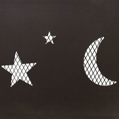 Steel Wood Burning Fire Pit with Spark Screen - Loft&Timber