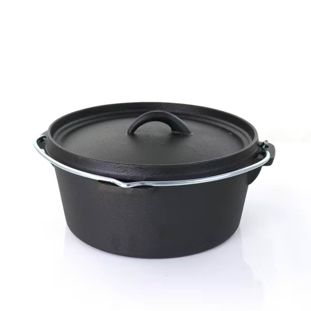 5-Piece Cast Iron Cookware Set with Dutch Oven Griddle and 2 Skillets - Loft&Timber