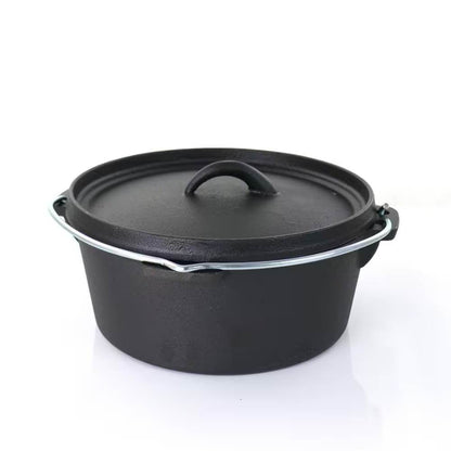 5-Piece Cast Iron Cookware Set with Dutch Oven Griddle and 2 Skillets - Loft&Timber