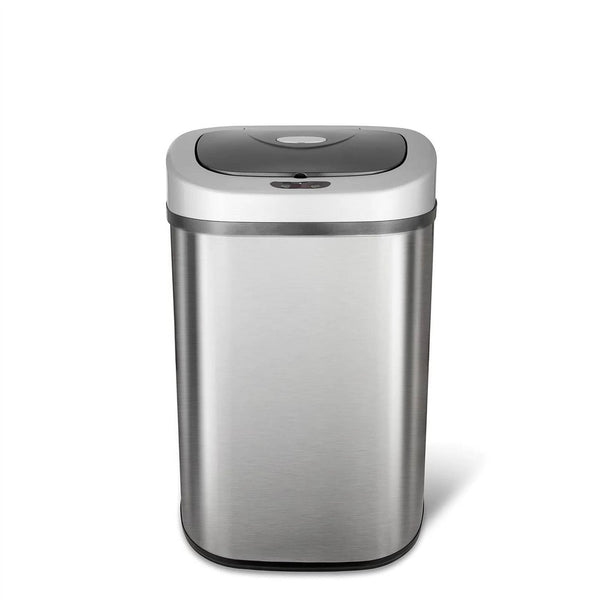 Stainless Steel 21-Gallon Kitchen Trash Can with Motion Sensor Lid-0