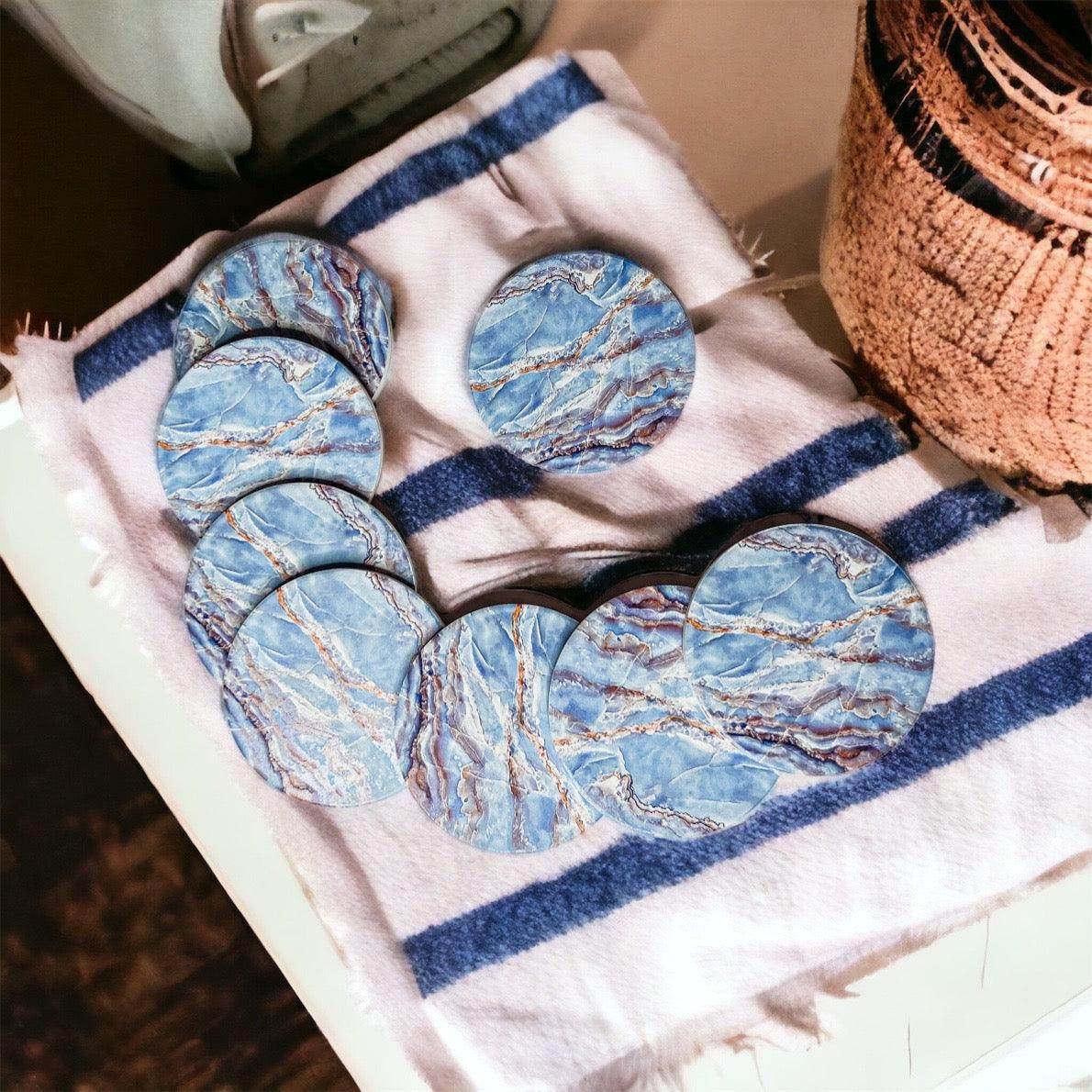 Marble Blue Coasters - Loft&Timber