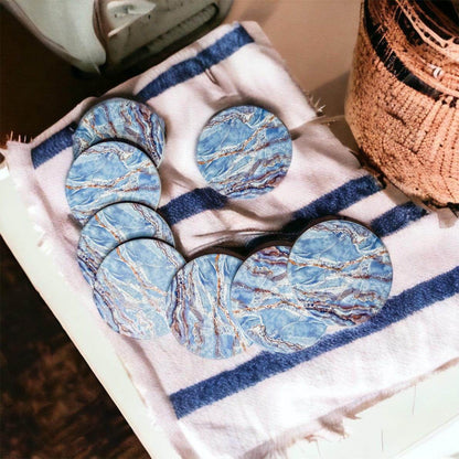 Marble Blue Coasters - Loft&Timber