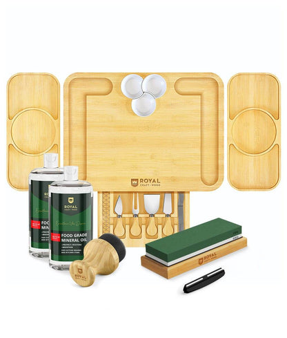 The Ultimate Holiday Serving Bundle Gift Set Of 4 with Charcuterie Board - Loft&Timber