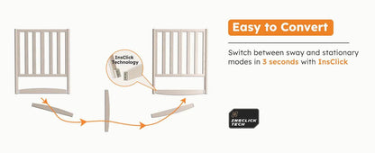 6-in-1 Mini Crib with Removable Wheels & Mattress - Loft&Timber