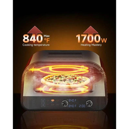 Upgraded Pizza Oven Heats up to 840°F Makes 12 Inch Pizzas in 90 Seconds - Loft&Timber