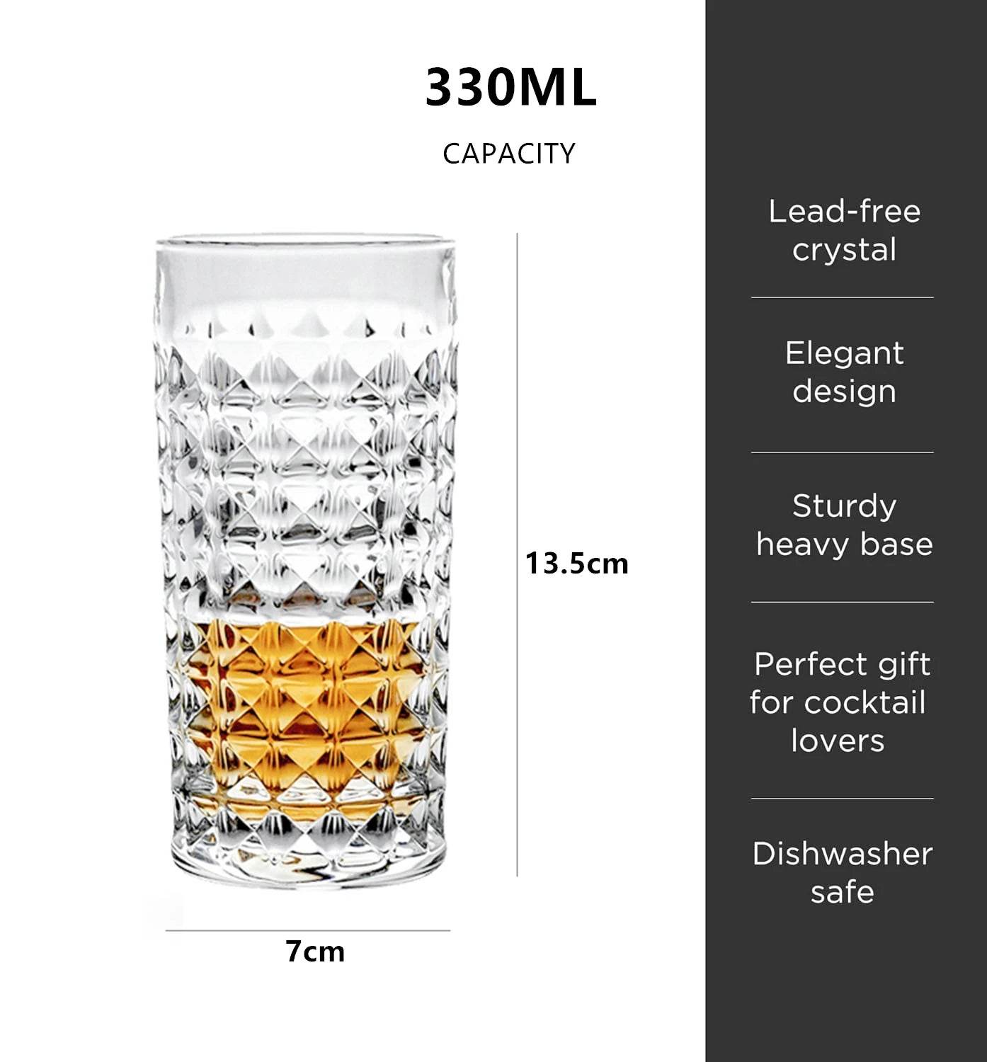 LiLac 330ML Highball Glasses - Loft&Timber