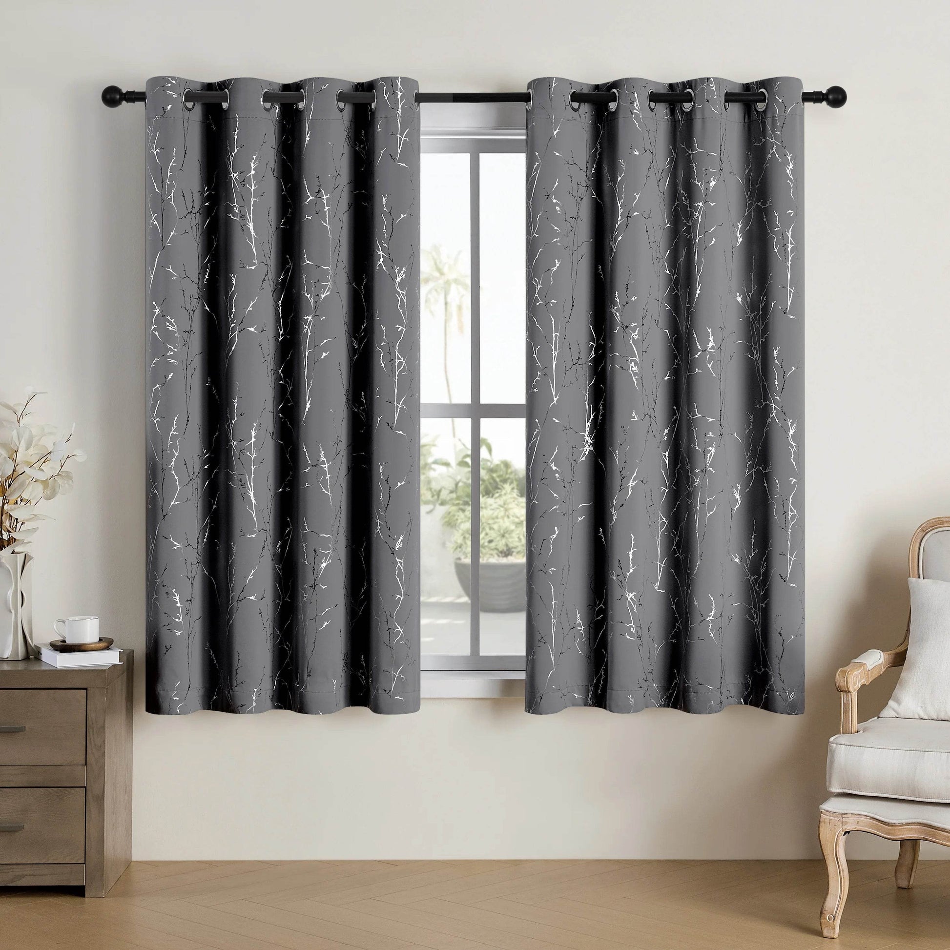 Pack Of 2 Blackout Curtains Grommet Thermal Insulated Room Darkening - Loft&Timber