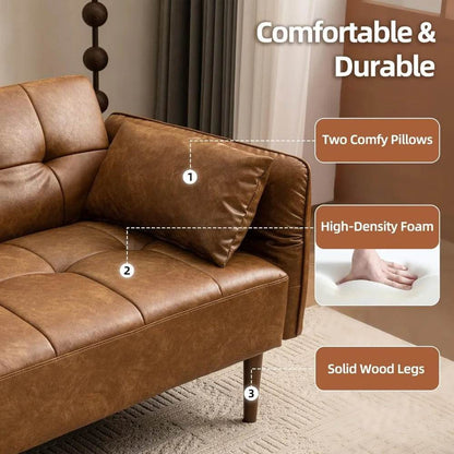 85” Futon Sofa Bed, Sleeper Sofar - Loft&Timber