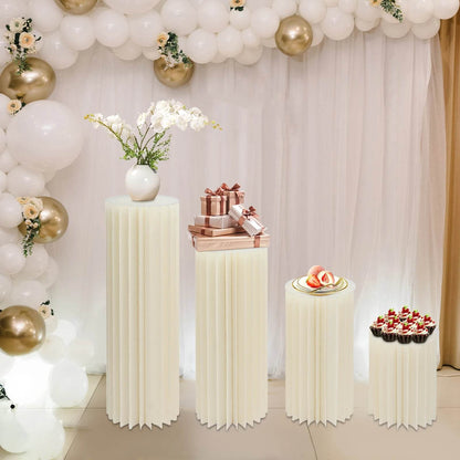 4Pcs Foldable Cardboard Flower or cake Stand (40+60+80+100cm) - Loft&Timber