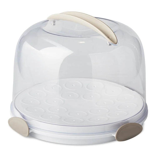 Round Cake Carrier with Clear Plastic Cover - Loft&Timber