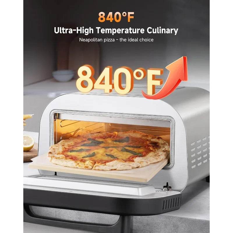 Upgraded Pizza Oven Heats up to 840°F Makes 12 Inch Pizzas in 90 Seconds - Loft&Timber