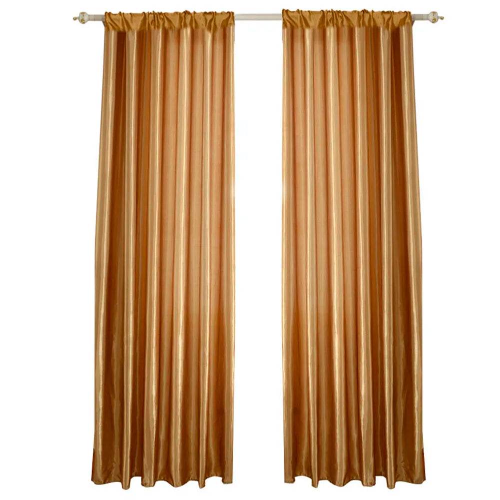 Modern Solid Satin Window Curtain - Loft&Timber