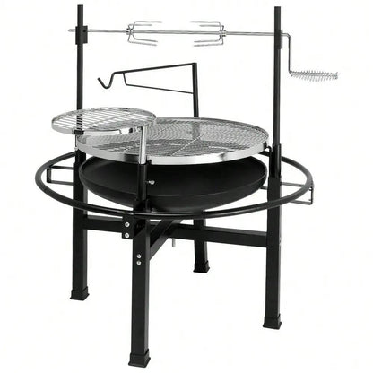 Heavy Duty Cast Iron Charcoal Grill Tabletop BBQ Grill Stove for Camping Picnic - Loft&Timber