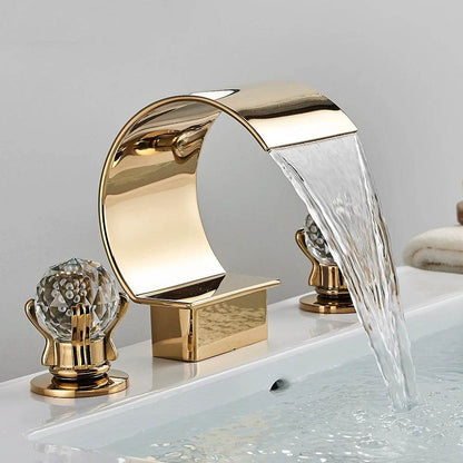 Senlesen Luxury Golden Waterfall Basin Faucet - Loft&Timber