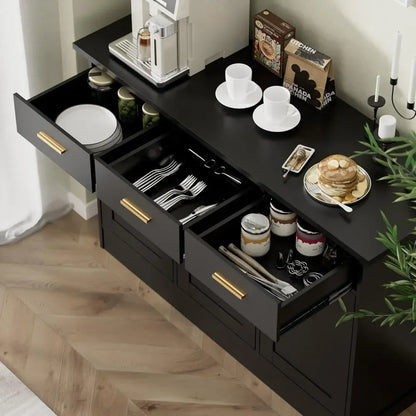 47" Buffet Cabinet; Black - Loft&Timber