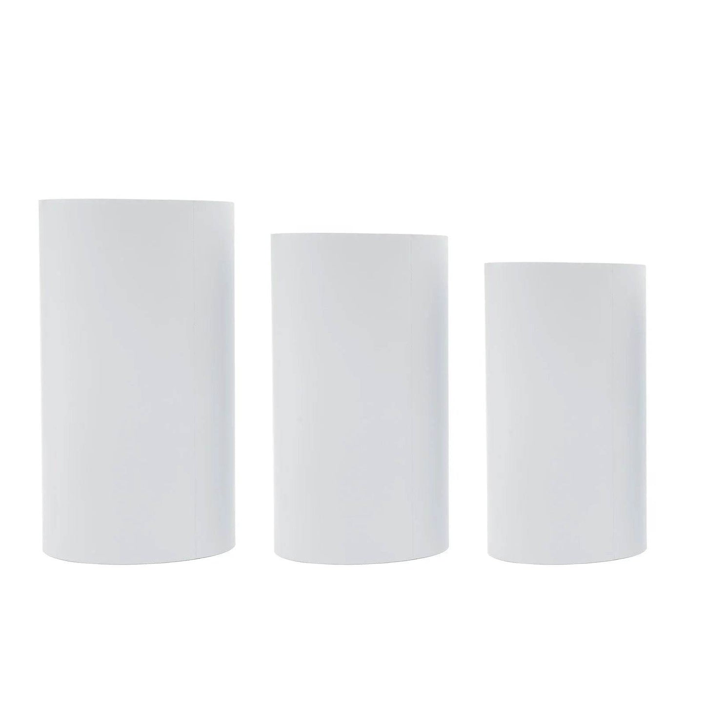 Set of 3 White Flower and Cake Vases - Loft&Timber